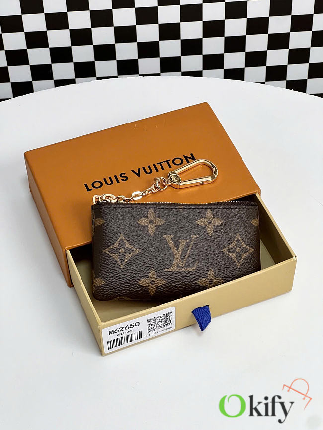 Okify Louis Vuitton Brown Monogram Pouch M62650 12x7cm  - 1