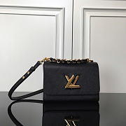 Okify Louis Vuitton Twist MM Bag In Black Epi 23x17x9.5cm - 1