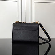 Okify Louis Vuitton Twist MM Bag In Black Epi 23x17x9.5cm - 4