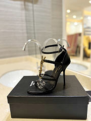 Okify YSL Cassandra Stiletto Black Heels Gold Hardware  - 1