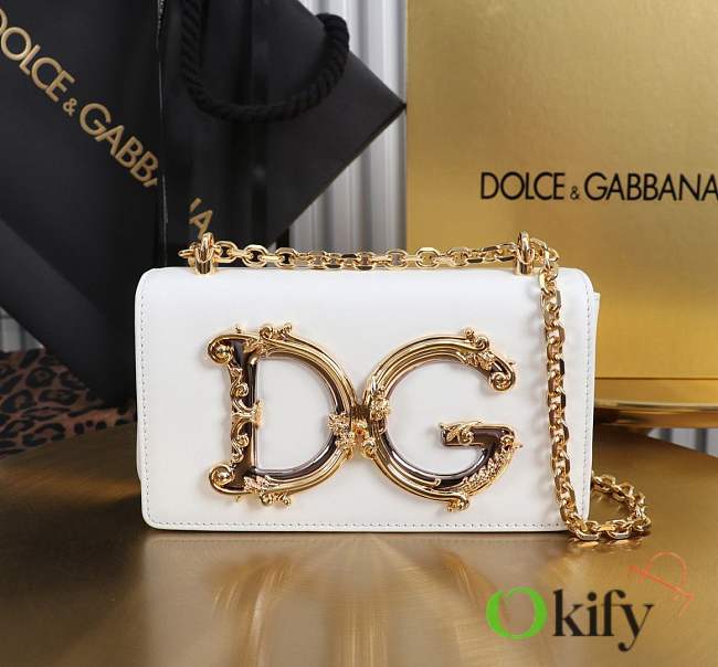 Okify Dolce & Gabbana DG Girls Bag White 18x10x5cm - 1