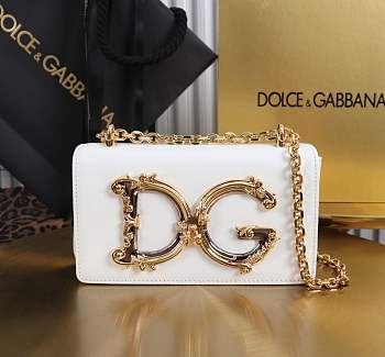 Okify Dolce & Gabbana DG Girls Bag White 18x10x5cm