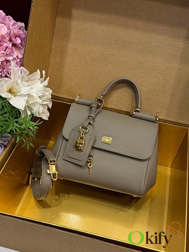 Okify Dolce & Gabbana My Sicily Medium Bag Gray 21x19x14cm - 1