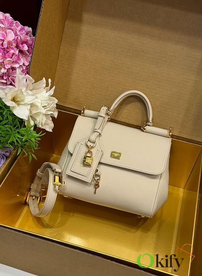 Okify Dolce & Gabbana My Sicily Medium Bag White 21x19x14cm - 1