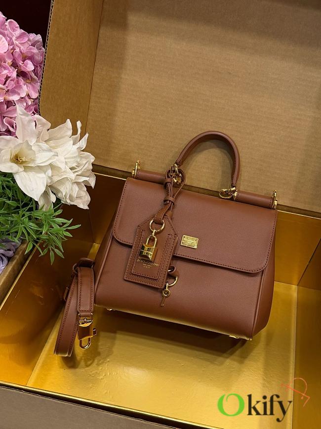 Okify Dolce & Gabbana My Sicily Medium Bag Brown 21x19x14cm - 1