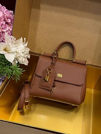 Okify Dolce & Gabbana My Sicily Medium Bag Brown 21x19x14cm