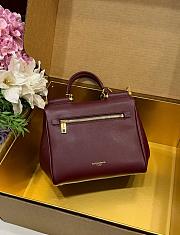 Okify Dolce & Gabbana My Sicily Medium Bag Red Burgundy 21x19x14cm - 6