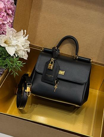 Okify Dolce & Gabbana My Sicily Medium Bag Black 21x19x14cm