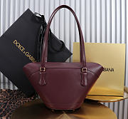 Okify Dolce & Gabbana Capri Bag Red Burgundy 18x15x13cm - 4