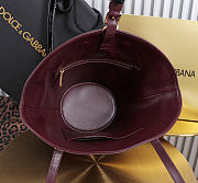 Okify Dolce & Gabbana Capri Bag Red Burgundy 18x15x13cm - 3