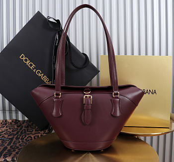 Okify Dolce & Gabbana Capri Bag Red Burgundy 18x15x13cm