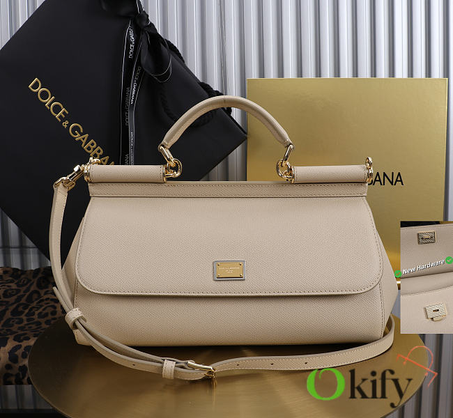Okify Dolce & Gabbana Sicily Bag Beige 29x18x12cm - 1