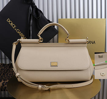 Okify Dolce & Gabbana Sicily Bag Beige 29x18x12cm