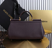 Okify Dolce & Gabbana Sicily Bag Dark Purple 29x18x12cm - 5