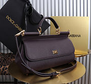 Okify Dolce & Gabbana Sicily Bag Dark Purple 29x18x12cm - 3