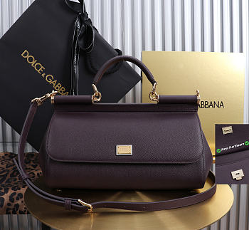 Okify Dolce & Gabbana Sicily Bag Dark Purple 29x18x12cm