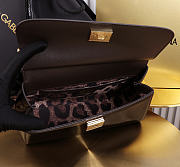 Okify Dolce & Gabbana Sicily Bag Dark Brown Patent 25x17x9cm - 3