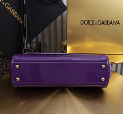 Okify Dolce & Gabbana Sicily Bag Dark Purple Patent 25x17x9cm - 5