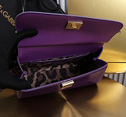 Okify Dolce & Gabbana Sicily Bag Dark Purple Patent 25x17x9cm - 4