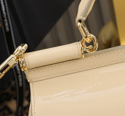 Okify Dolce & Gabbana Sicily Bag Beige Patent 25x17x9cm - 3