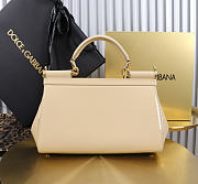 Okify Dolce & Gabbana Sicily Bag Beige Patent 25x17x9cm - 6
