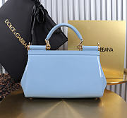 Okify Dolce & Gabbana Sicily Bag Blue Patent 25x17x9cm - 6