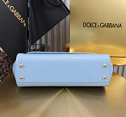 Okify Dolce & Gabbana Sicily Bag Blue Patent 25x17x9cm - 5