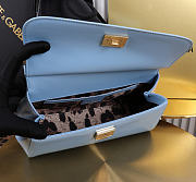 Okify Dolce & Gabbana Sicily Bag Blue Patent 25x17x9cm - 4