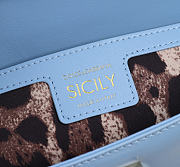 Okify Dolce & Gabbana Sicily Bag Blue Patent 25x17x9cm - 3