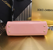 Okify Dolce & Gabbana Sicily Bag Pink Patent 25x17x9cm - 6