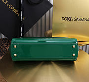 Okify Dolce & Gabbana Sicily Bag Dark Green Patent 25x17x9cm - 6