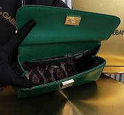 Okify Dolce & Gabbana Sicily Bag Dark Green Patent 25x17x9cm - 4