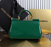 Okify Dolce & Gabbana Sicily Bag Dark Green Patent 25x17x9cm - 3