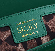 Okify Dolce & Gabbana Sicily Bag Dark Green Patent 25x17x9cm - 2