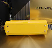 Okify Dolce & Gabbana Sicily Bag Yellow Patent 25x17x9cm - 4