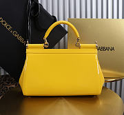 Okify Dolce & Gabbana Sicily Bag Yellow Patent 25x17x9cm - 2