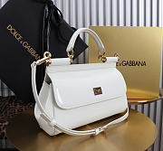 Okify Dolce & Gabbana Sicily Bag White Patent 25x17x9cm - 6