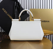 Okify Dolce & Gabbana Sicily Bag White Patent 25x17x9cm - 3
