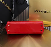 Okify Dolce & Gabbana Sicily Bag Red Patent 25x17x9cm - 3