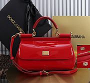 Okify Dolce & Gabbana Sicily Bag Red Patent 25x17x9cm - 1