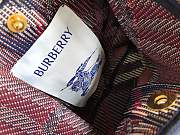 Okify Burberry Check Knitted Shoulder Bag Purple 28x28x17.5cm - 2