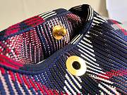 Okify Burberry Check Knitted Shoulder Bag Purple 28x28x17.5cm - 6