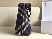 Okify Burberry Check Knitted Shoulder Bag Purple 28x28x17.5cm - 5