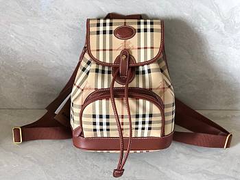 Okify Burberry Beige Check Backpack 28x24x11cm 