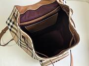 Okify Burberry Beige Check Backpack 37x24x13cm - 6