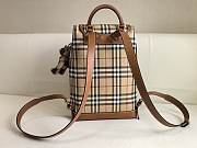 Okify Burberry Beige Check Backpack 37x24x13cm - 5
