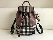 Okify Burberry Brown Check Backpack 37x24x13cm - 1