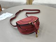 Okify Chloe Small Marcie Saddle Bag Red 19x16x9cm - 5