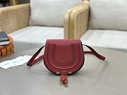 Okify Chloe Small Marcie Saddle Bag Red 19x16x9cm - 1