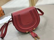 Okify Chloe Small Marcie Saddle Bag Red 19x16x9cm - 3